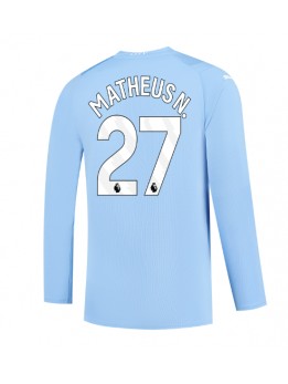 Billige Manchester City Matheus Nunes #27 Hjemmedrakt 2023-24 Langermet